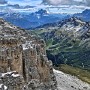 Sass Pordoi, looking west to Pelmo and Civetta