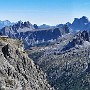 Rifugio Lagazuoi and panorama to Antelao and Monte Pelmo