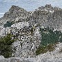 View to Lagazuoi from Italian WW1 position, Cinque Torri