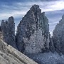 The Tre Cime di Lavaredo from the Soldiers Path