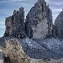 Bridge on the Soldiers Path, looking to the Tre Cime di Lavaredo